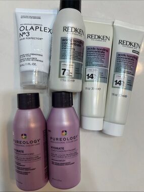 Pureology Hydrate & Redken & Olaplex Hair Sample Travel Sizes Bundle New Set